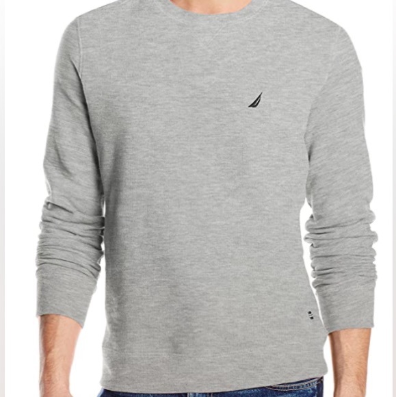Vintage NAUTICA Crew Neck Sweatshirt Men’s XXL Heather Grey - Picture 1 of 7